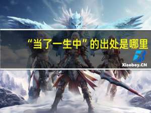 “当了一生中”的出处是哪里