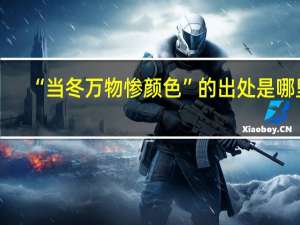 “当冬万物惨颜色”的出处是哪里