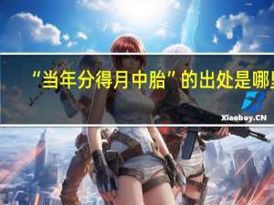 “当年分得月中胎”的出处是哪里