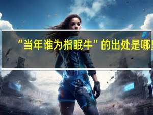 “当年谁为指眠牛”的出处是哪里