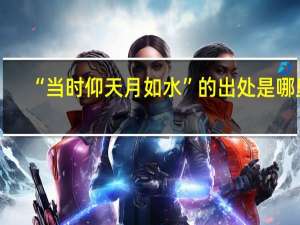 “当时仰天月如水”的出处是哪里