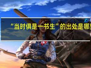 “当时俱是一书生”的出处是哪里