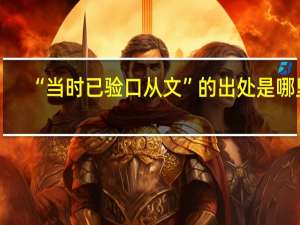 “当时已验口从文”的出处是哪里