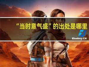 “当时意气盛”的出处是哪里