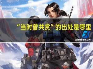 “当时曾共赏”的出处是哪里