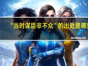 “当时谋臣非不众”的出处是哪里
