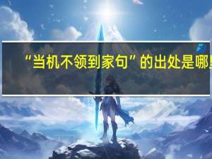 “当机不领到家句”的出处是哪里