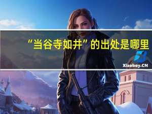 “当谷寺如井”的出处是哪里