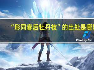 “形同春后牡丹枝”的出处是哪里