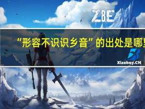 “形容不识识乡音”的出处是哪里