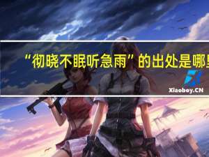 “彻晓不眠听急雨”的出处是哪里