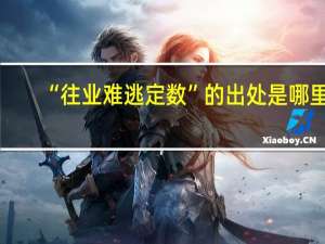 “往业难逃定数”的出处是哪里