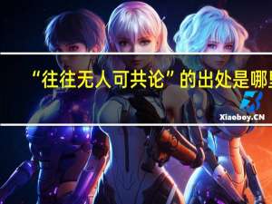 “往往无人可共论”的出处是哪里