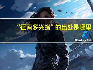 “征南多兴绪”的出处是哪里