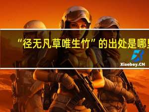 “径无凡草唯生竹”的出处是哪里