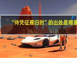 “待凭征雁归时”的出处是哪里