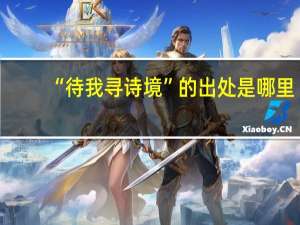 “待我寻诗境”的出处是哪里