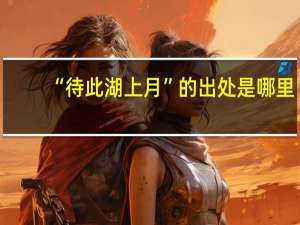 “待此湖上月”的出处是哪里