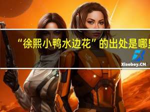 “徐熙小鸭水边花”的出处是哪里