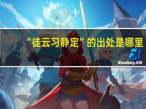 “徒云习静定”的出处是哪里