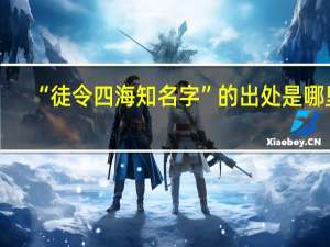 “徒令四海知名字”的出处是哪里