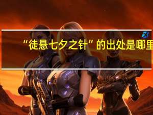 “徒悬七夕之针”的出处是哪里
