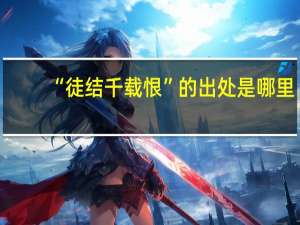 “徒结千载恨”的出处是哪里