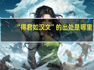 “得君如汉文”的出处是哪里