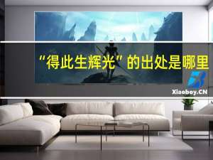 “得此生辉光”的出处是哪里