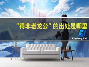 “得非老龙公”的出处是哪里