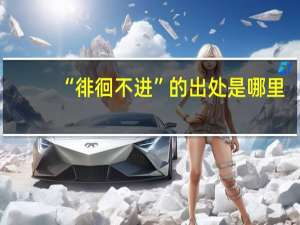 “徘徊不进”的出处是哪里