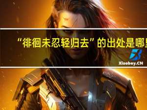 “徘徊未忍轻归去”的出处是哪里