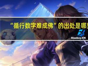 “循行数字难成佛”的出处是哪里