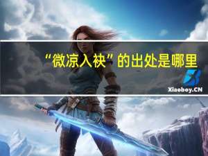 “微凉入袂”的出处是哪里