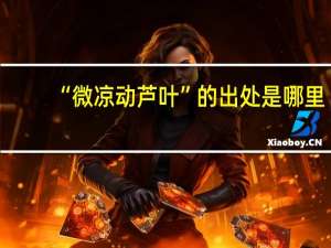 “微凉动芦叶”的出处是哪里