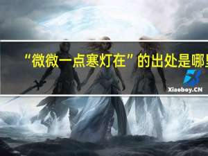 “微微一点寒灯在”的出处是哪里