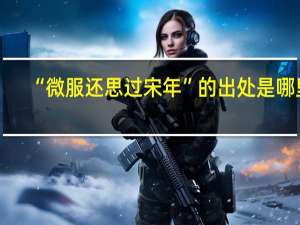 “微服还思过宋年”的出处是哪里