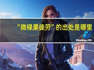 “微禄果徒劳”的出处是哪里