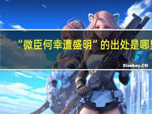 “微臣何幸遭盛明”的出处是哪里