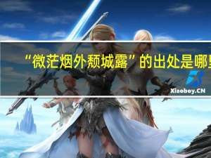 “微茫烟外颓城露”的出处是哪里