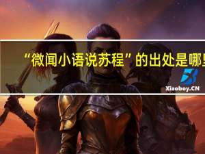 “微闻小语说苏程”的出处是哪里