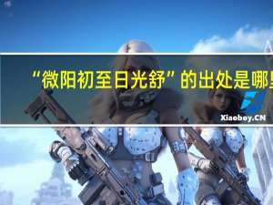 “微阳初至日光舒”的出处是哪里
