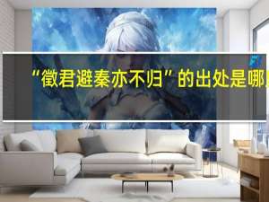“徵君避秦亦不归”的出处是哪里