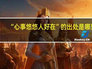 “心事悠悠人好在”的出处是哪里