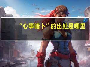 “心事暗卜”的出处是哪里