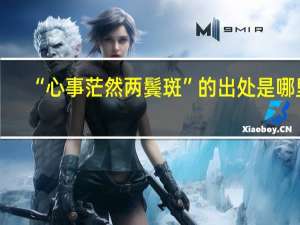 “心事茫然两鬓斑”的出处是哪里