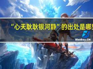 “心天耿耿银河静”的出处是哪里