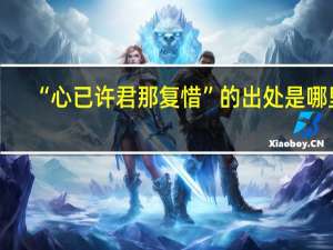 “心已许君那复惜”的出处是哪里