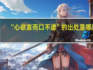“心欲言而口不逮”的出处是哪里
