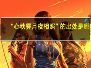“心秋霁月夜相照”的出处是哪里
